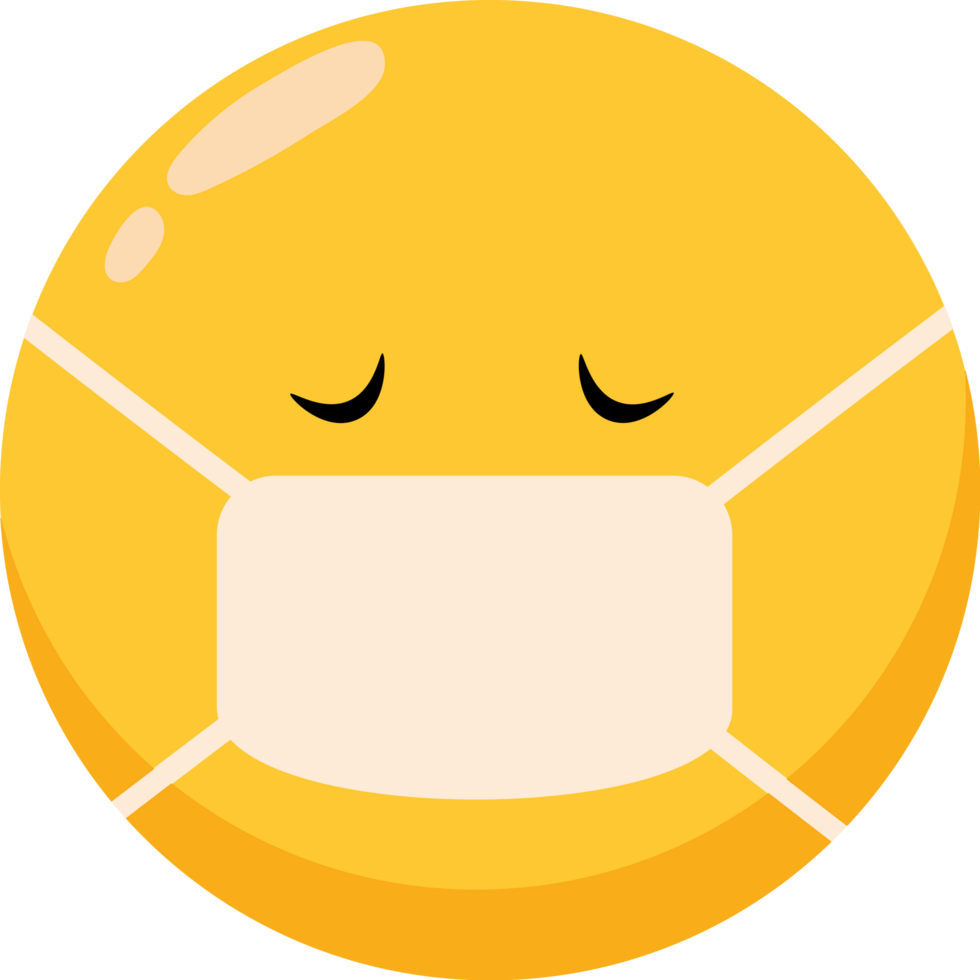 emoticon face with mask png