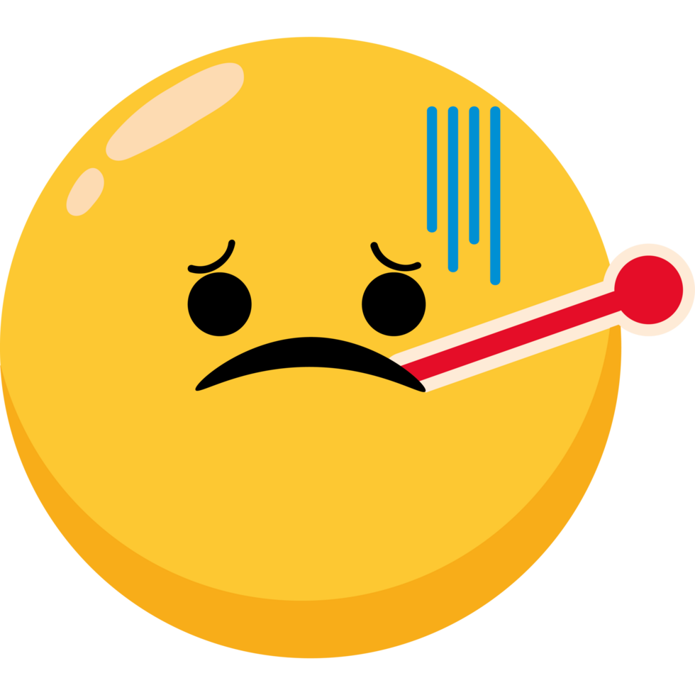 emoticon face fever png