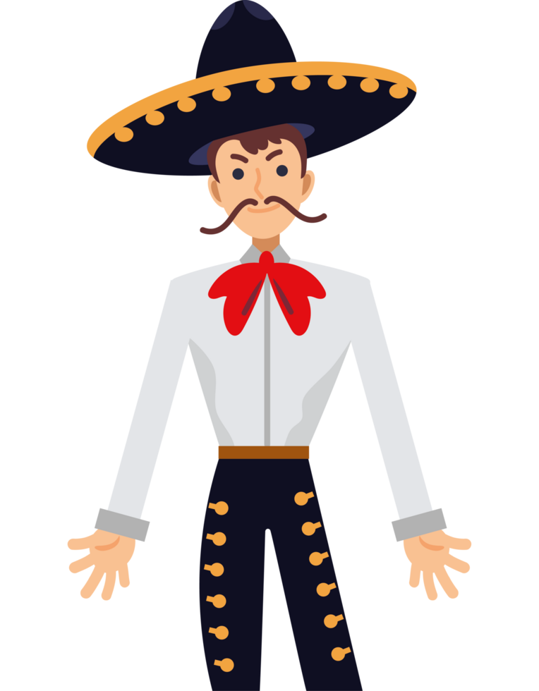mexico charro with hat png