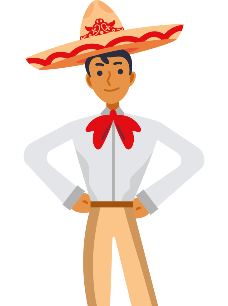 mexico charro with hat costume png