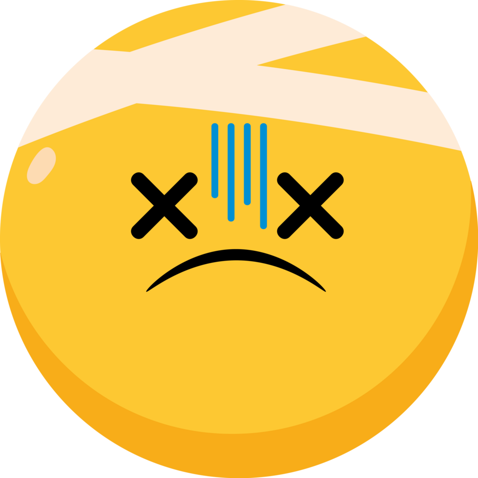 emoticon face dizzy png