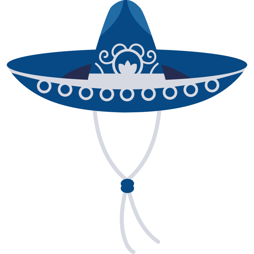 mexican charro sombrero blue png