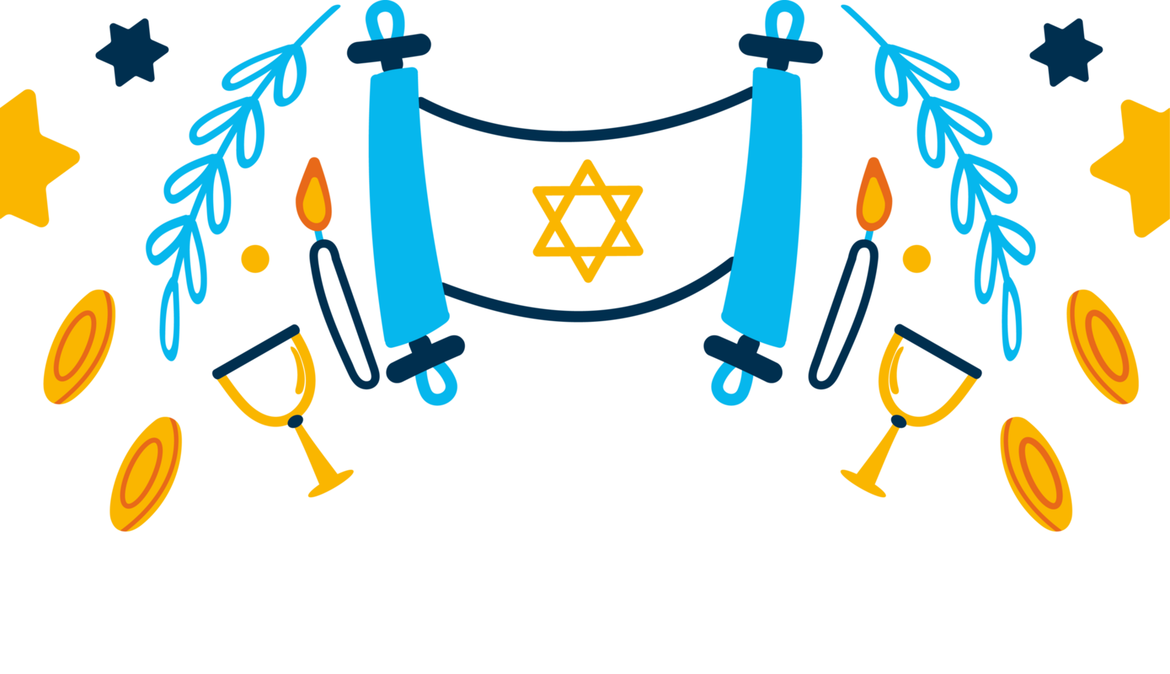 hanukkah frame decoration png