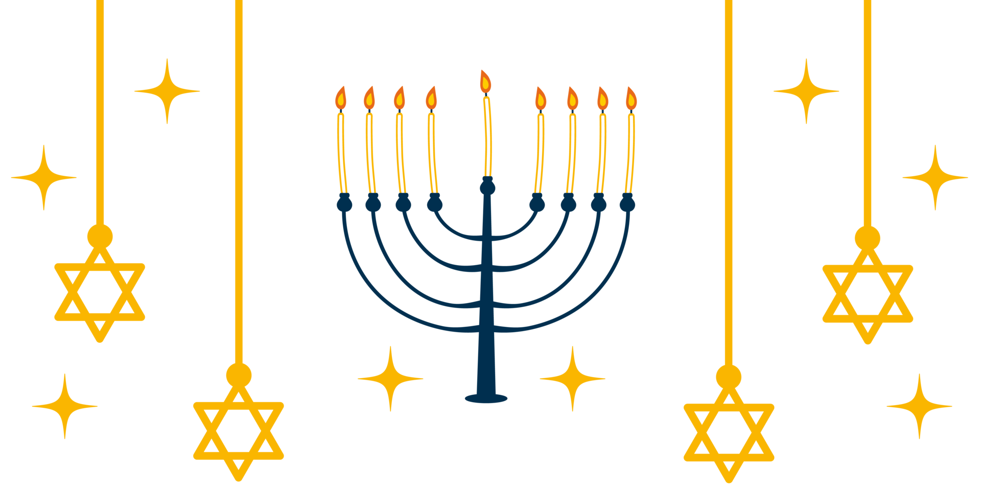 hanukkah menorah and stars png