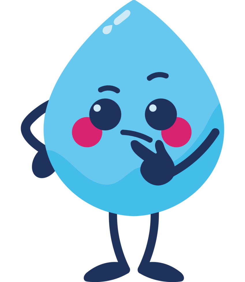 water day drop cartoon design png