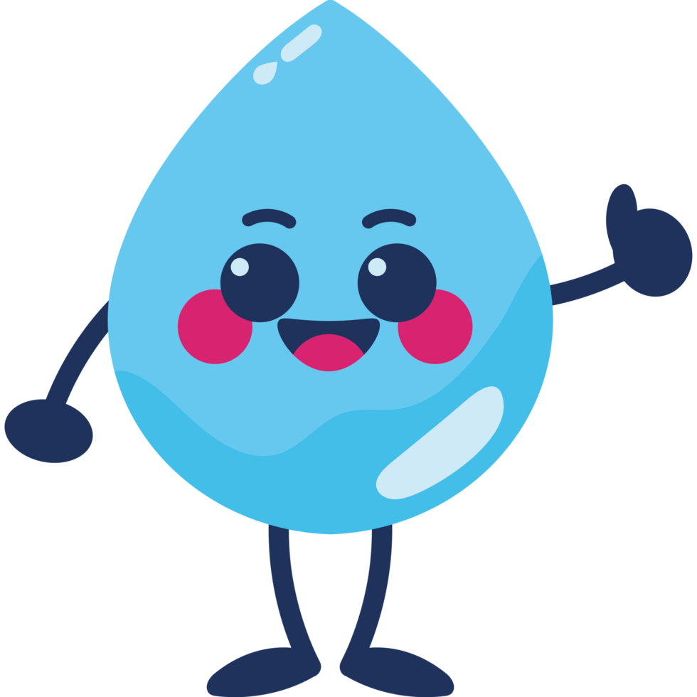water day drop character png