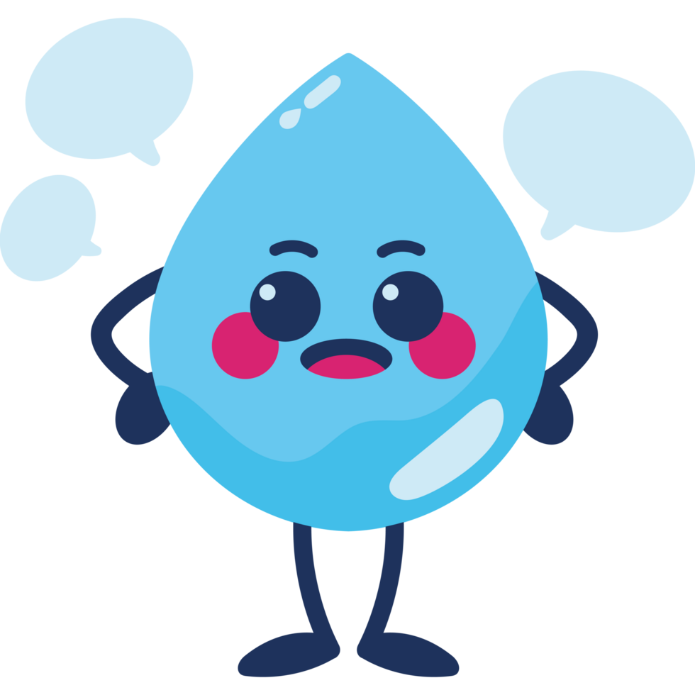 water day drop cartoon isolated png
