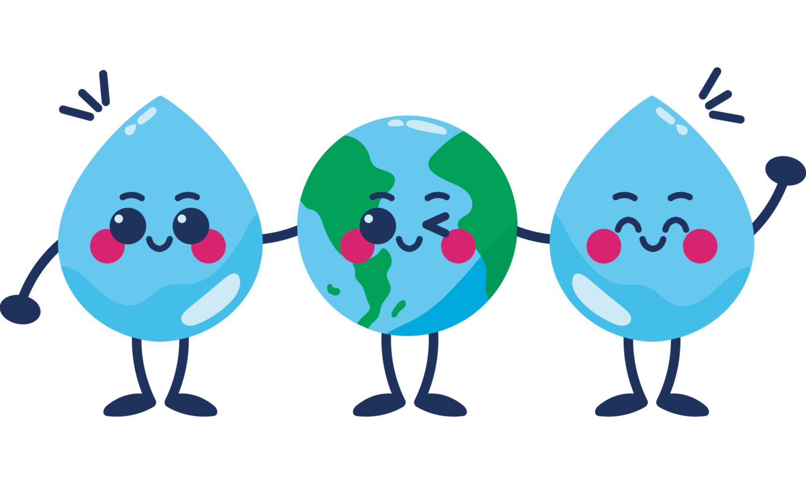 water day drops and world kawaii png