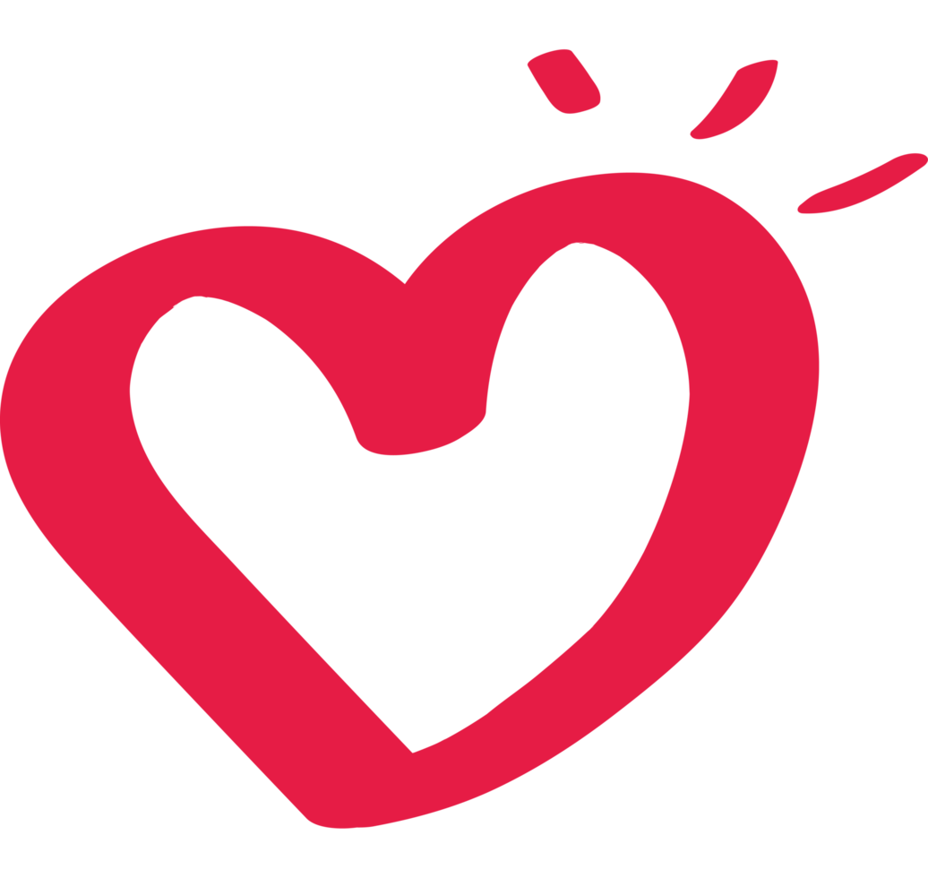 scribbled heart design png