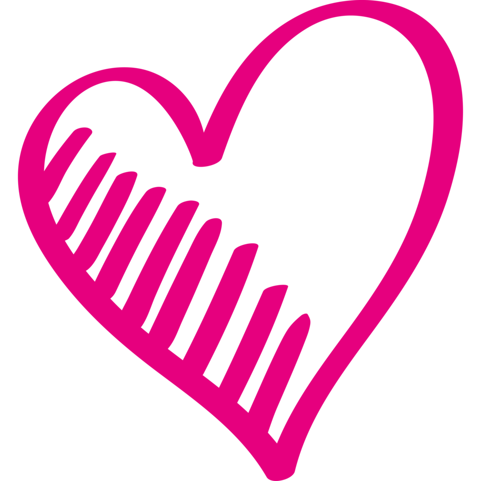 scribbled heart drawn png