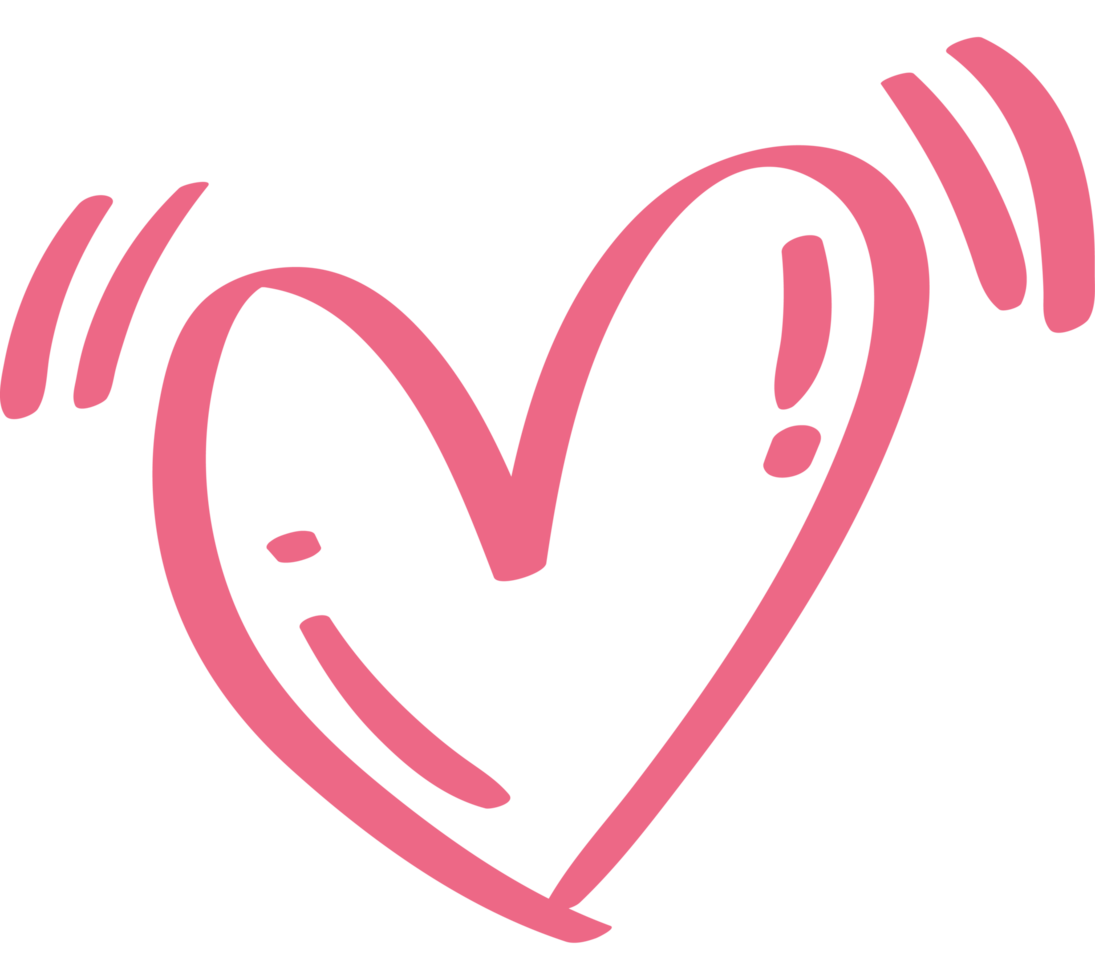 scribbled heart symbol png