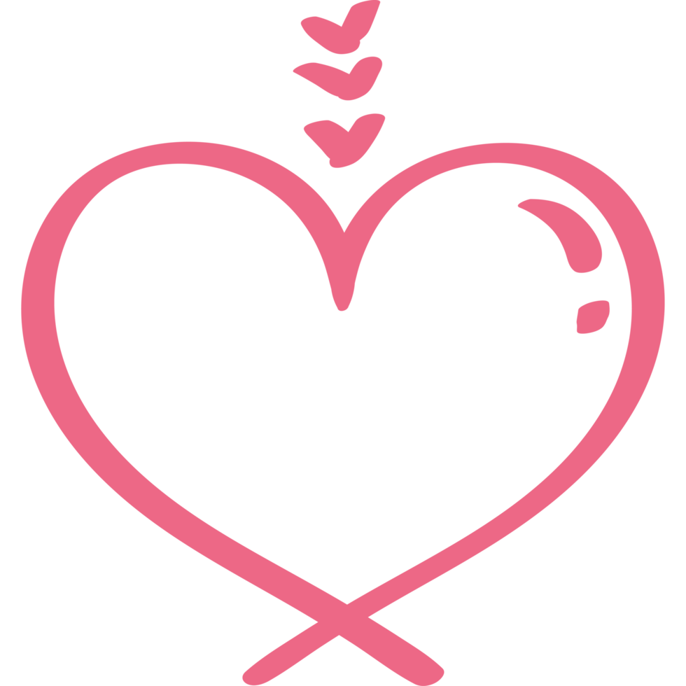scribbled heart cartoon png