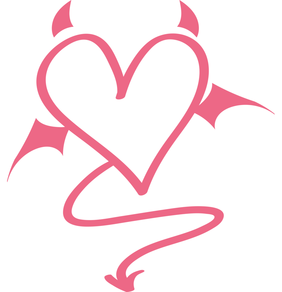 scribbled heart passion png