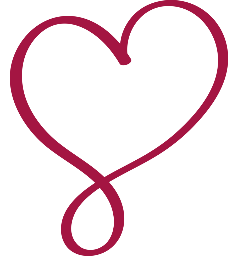 scribbled heart illustration design png