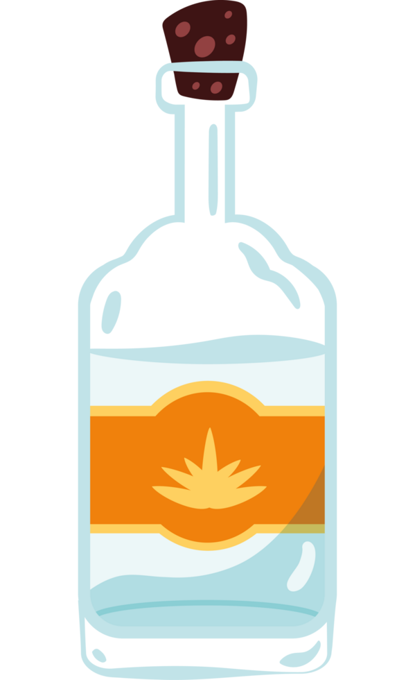 mexico mezcal bottle isolated png