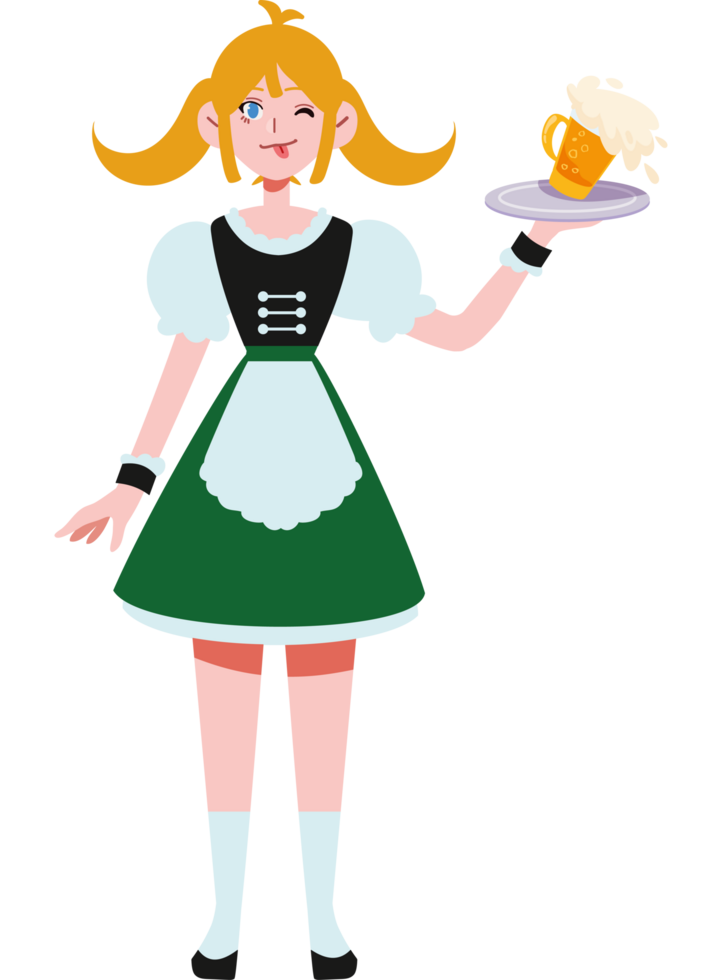 germany woman waitress png