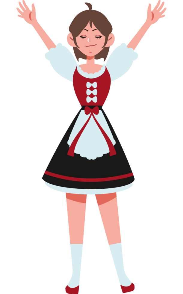 germany woman in dirndl png