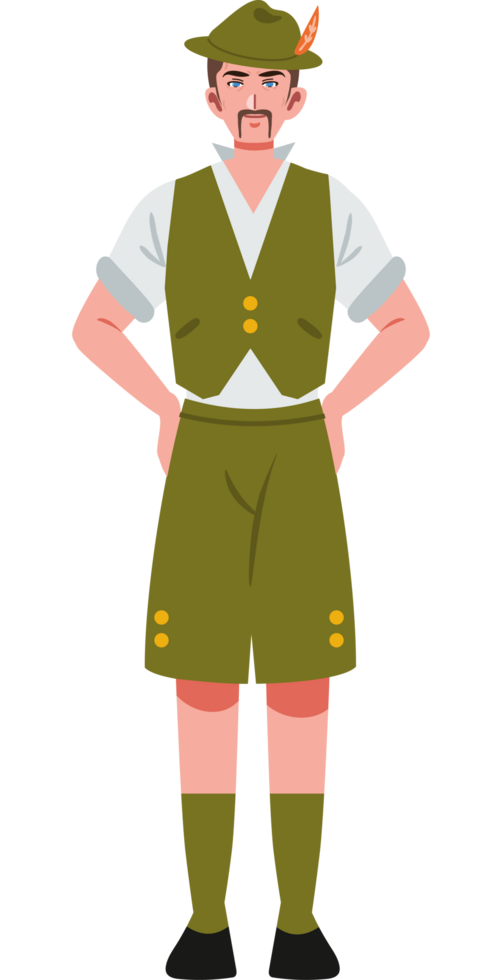 germany man with bavarian hat png