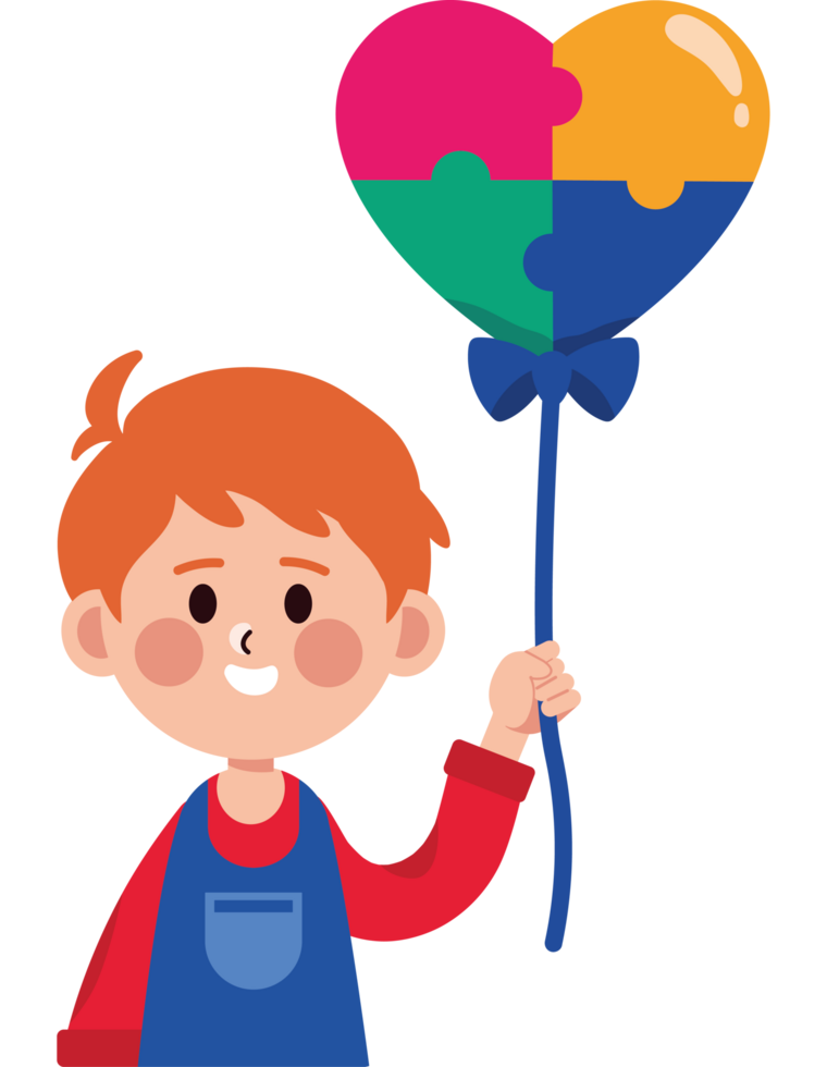 autism little boy design png
