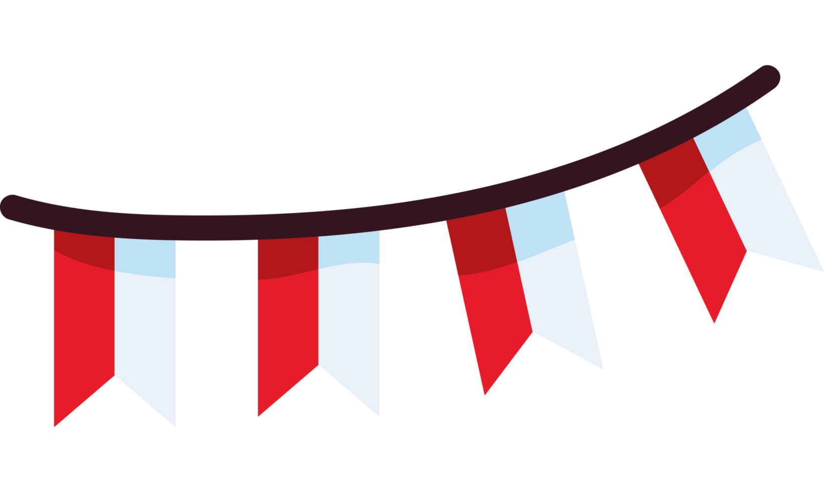 indonesia independence day bunting flags png