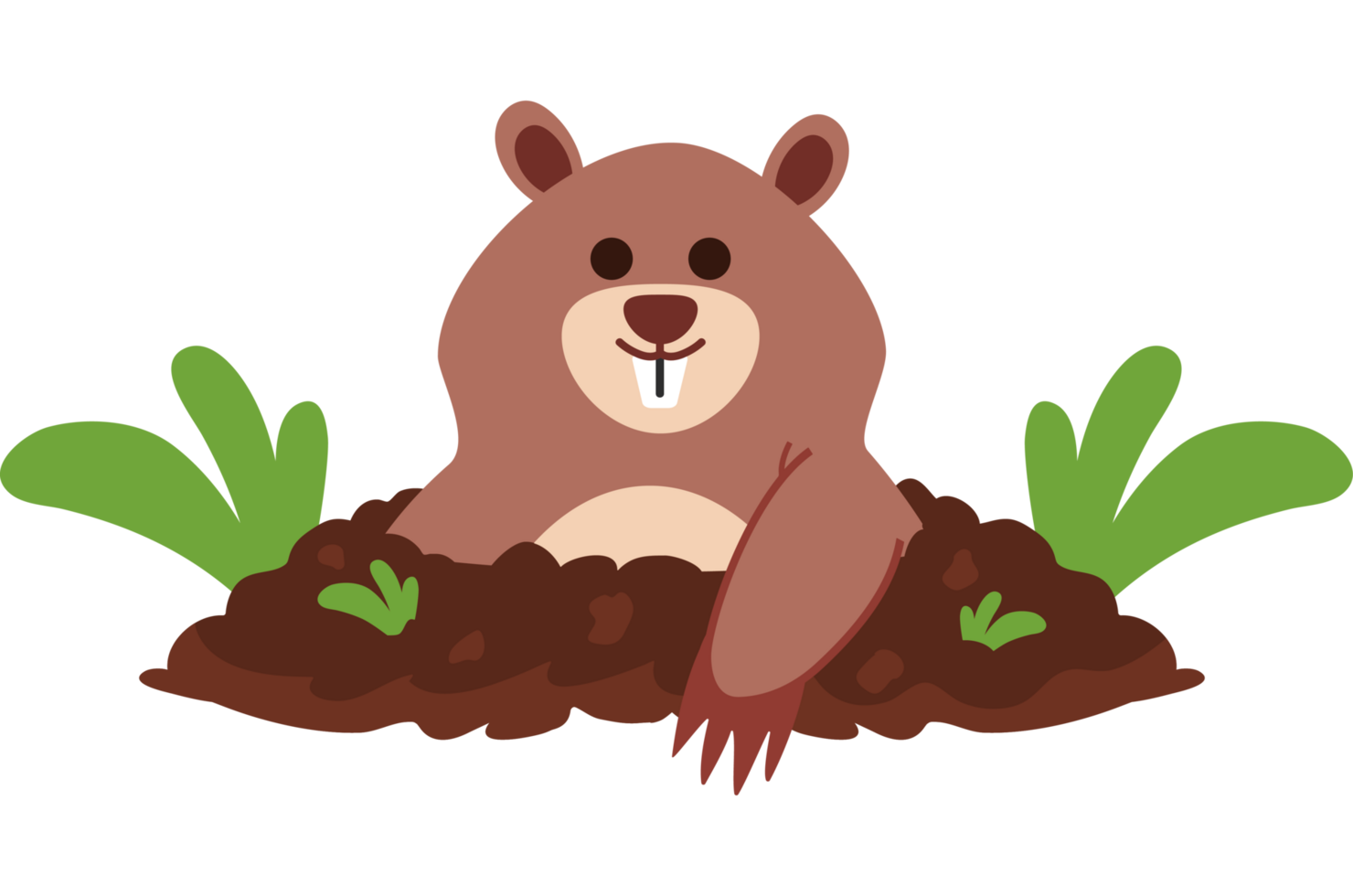 groundhog in the soil png