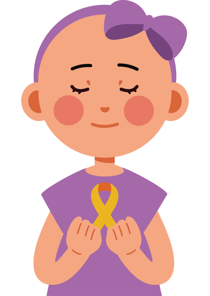 childhood cancer day girl png