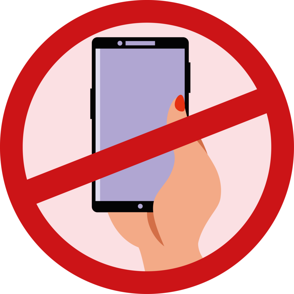 do not use smartphone prohibition sign png