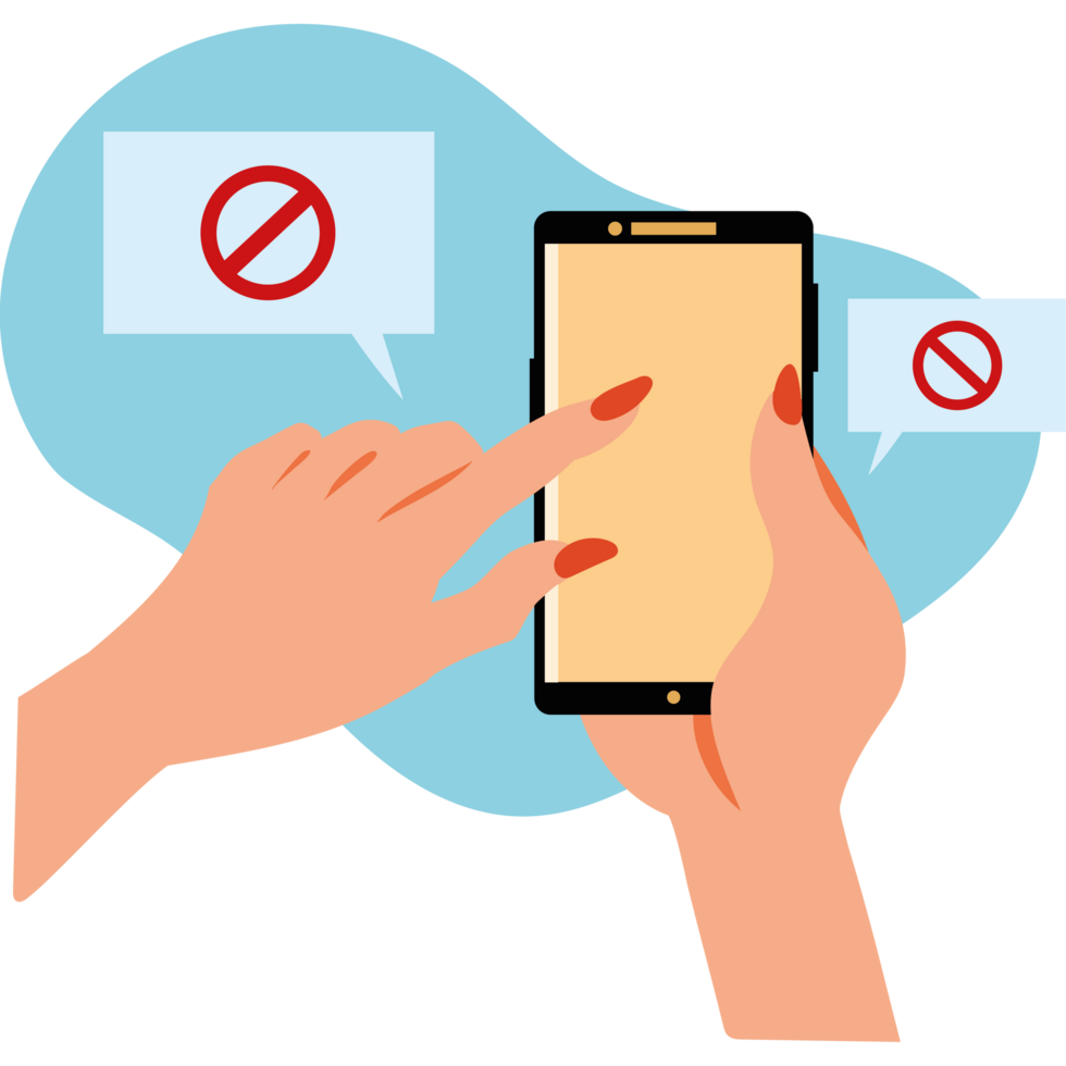 hands with do not use smartphone png