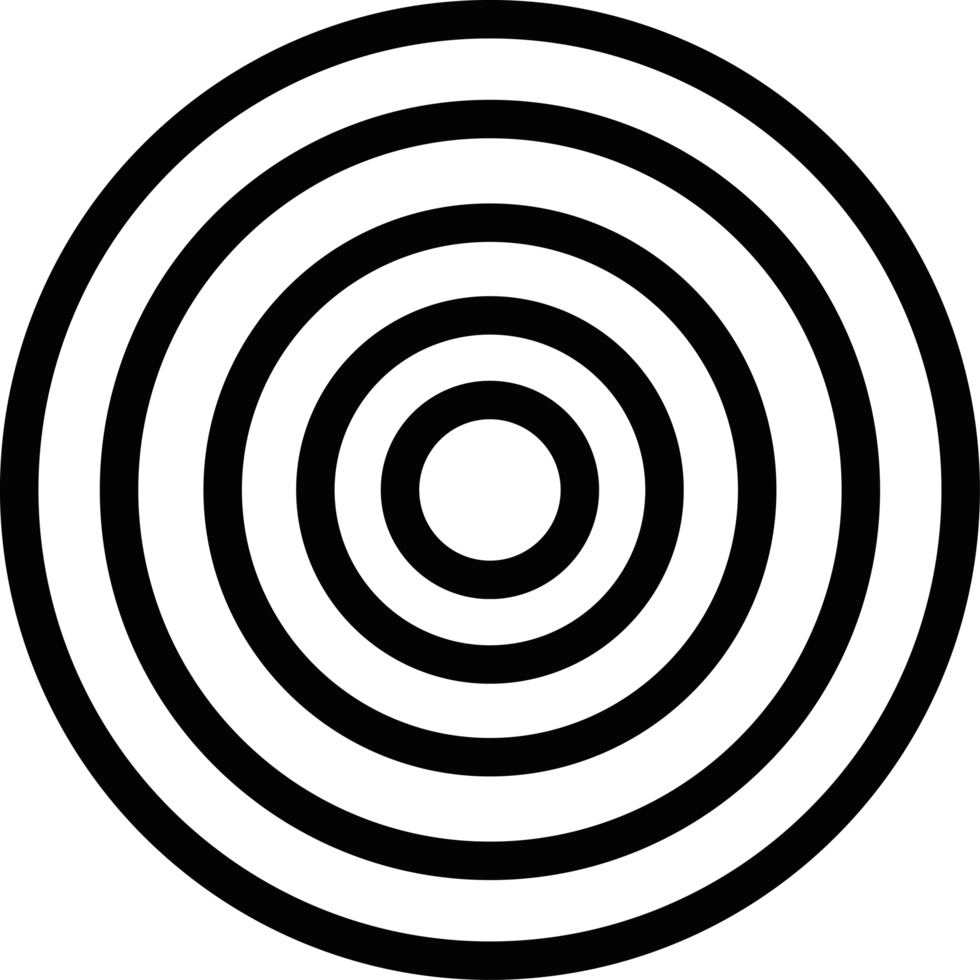 radial circles geometric shape png