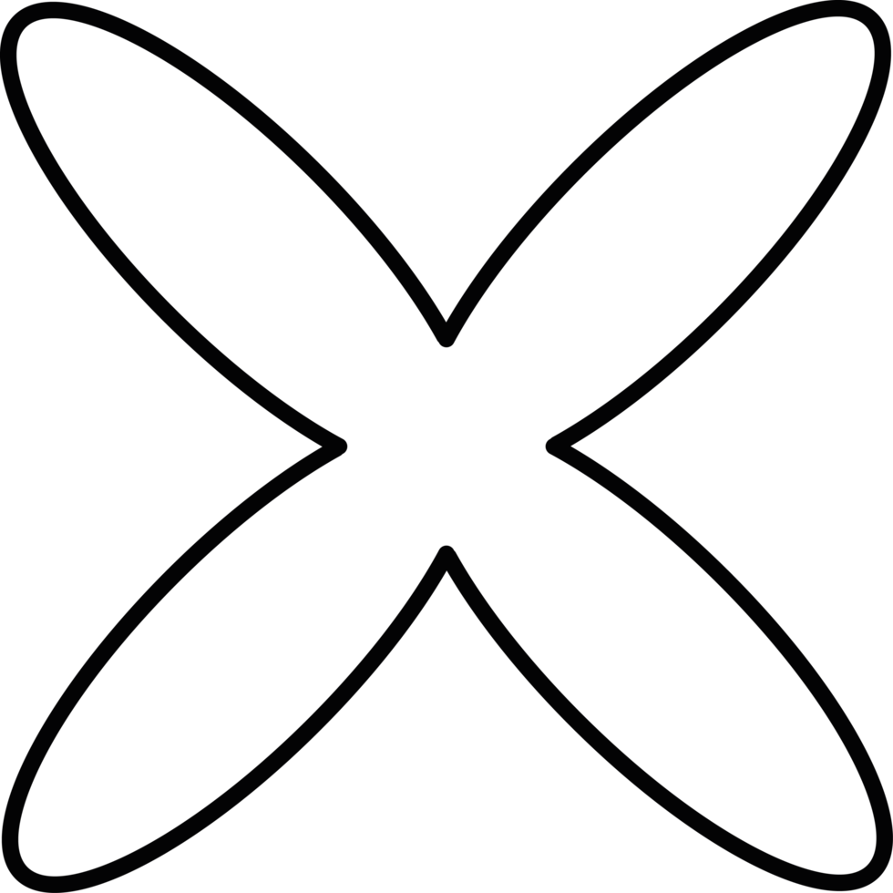 linear flower geometric shape png