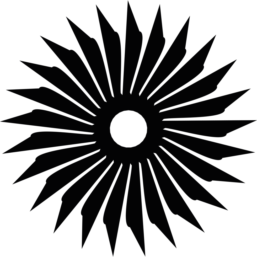abstract flower black geometric shape png