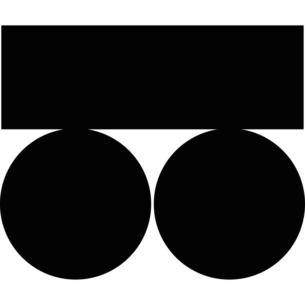 black rectangle and circles geometric shape png