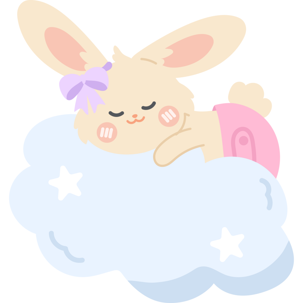 baby shower sleeping bunny png