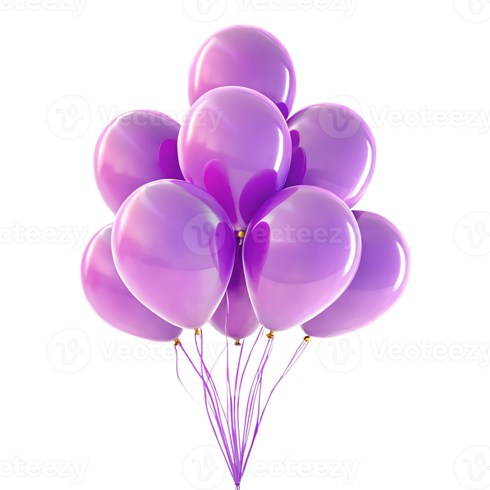 A Bunch of Lovely Purple Balloons Floating in the Air png