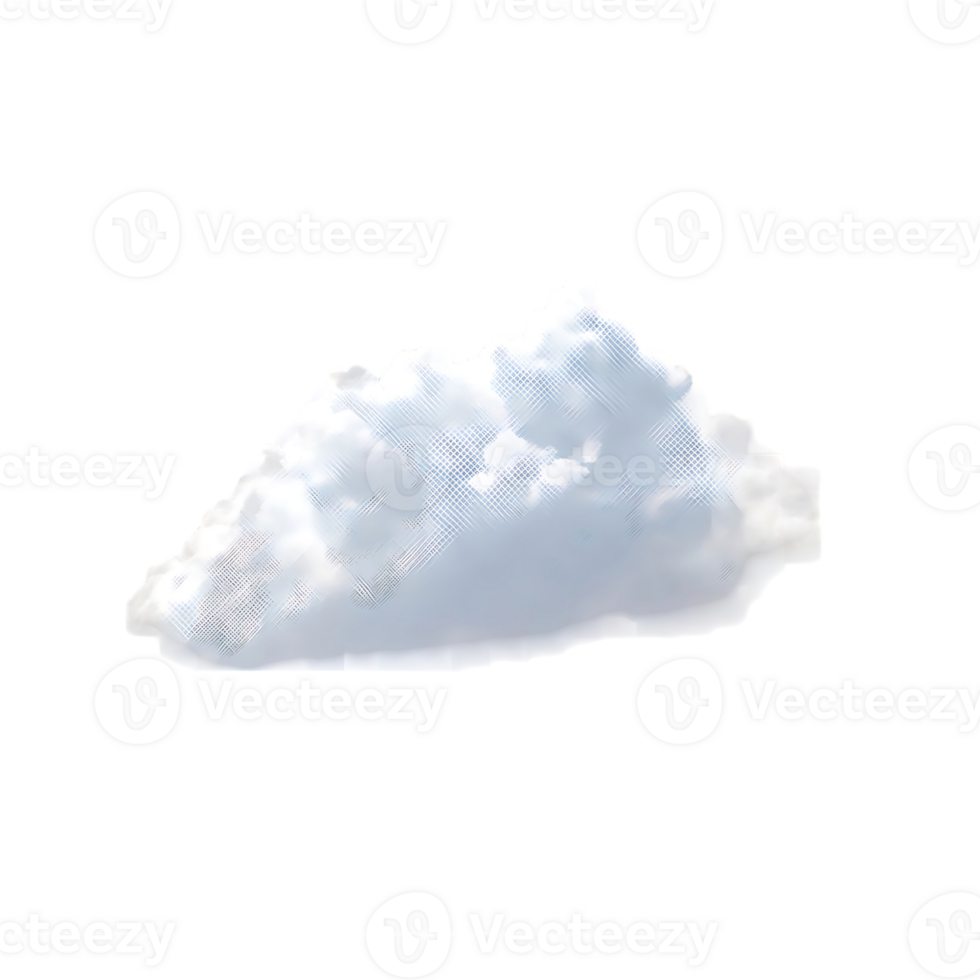 A Single Puffy Cumulus Cloud Isolated on Black Background png