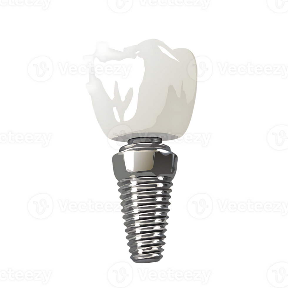 Dental Implant Crown and Abutment for Tooth Replacement png