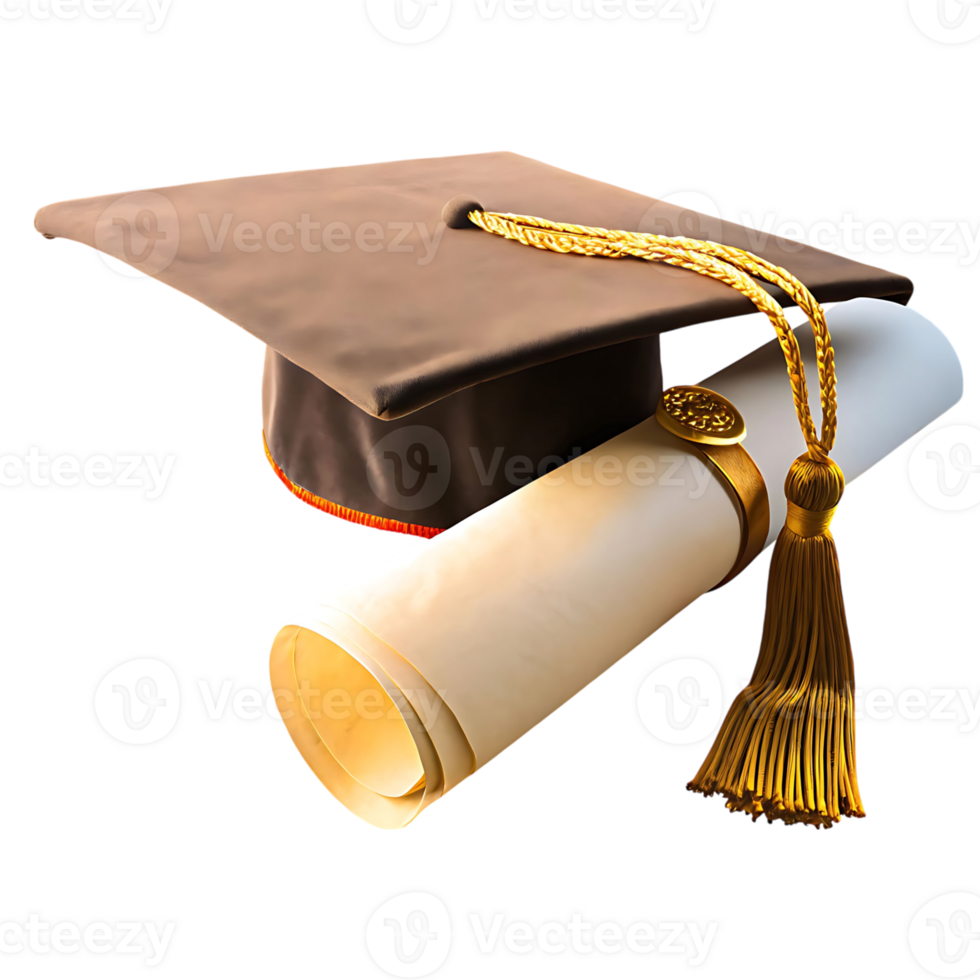 Graduation Cap and Diploma A Symbol of Academic Achievement and Future Success png