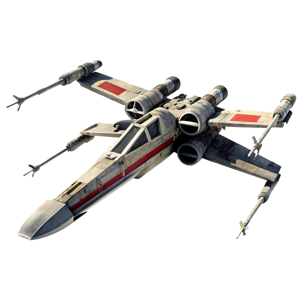 Detailed Xwing Starfighter, Ready for Action png