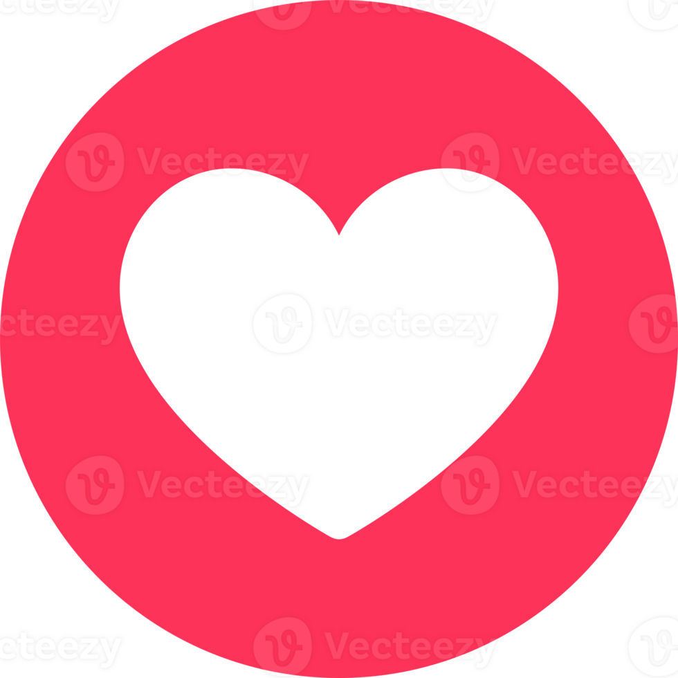 Social media heart icon flat style png