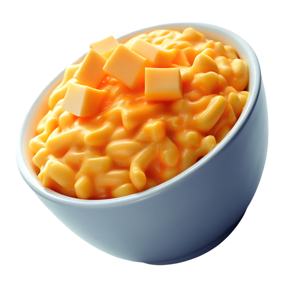 Creamy Mac and Cheese in a Bowl, Ready to Enjoy png