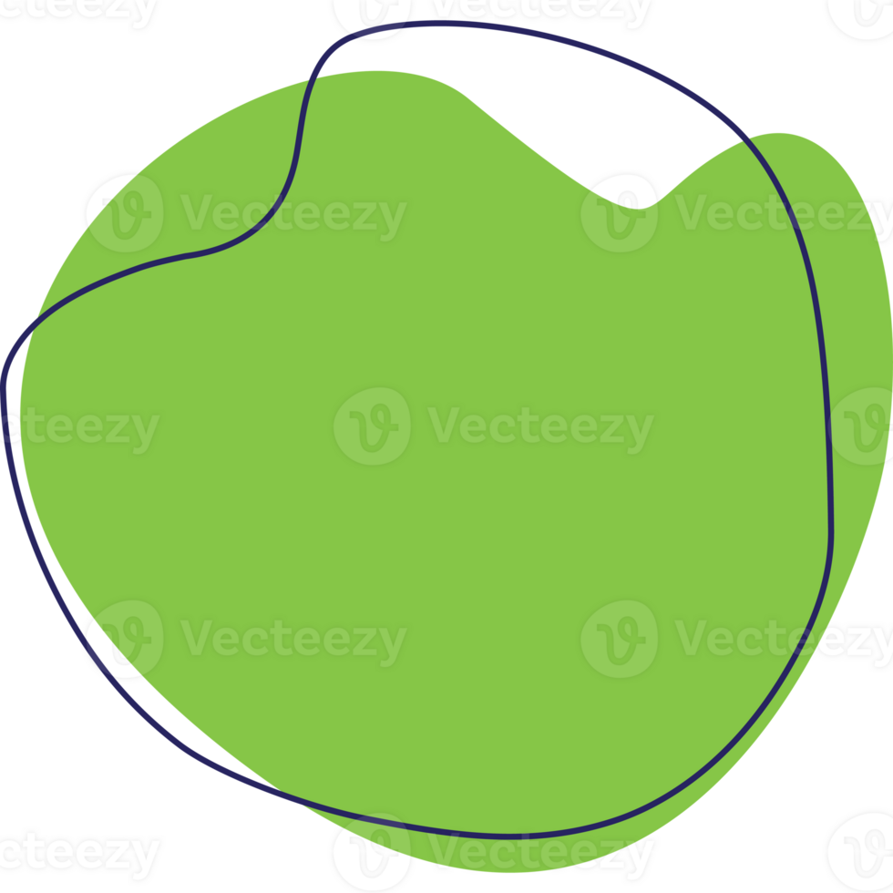 Liquid banner flat color style green png