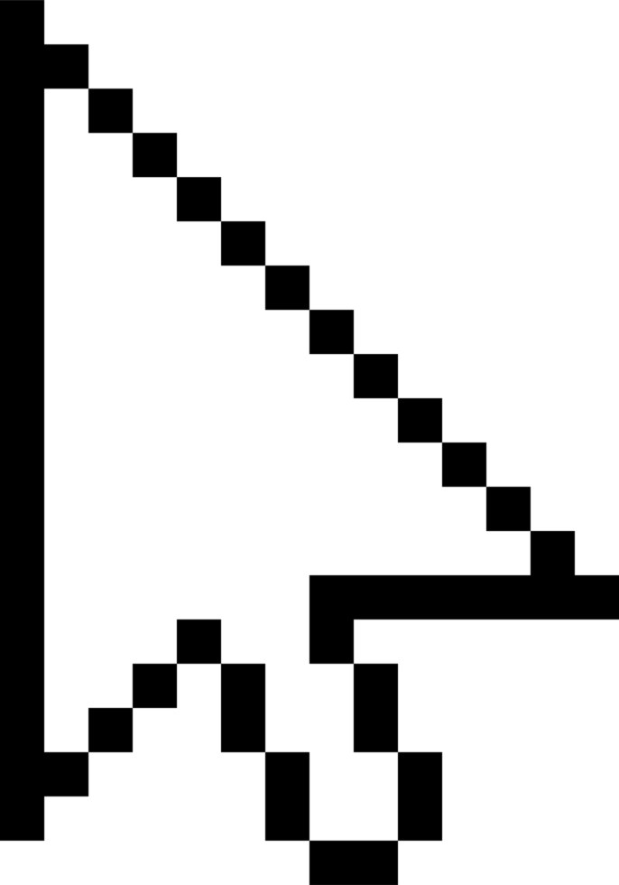 Cursor icon arrow flat style isolated png