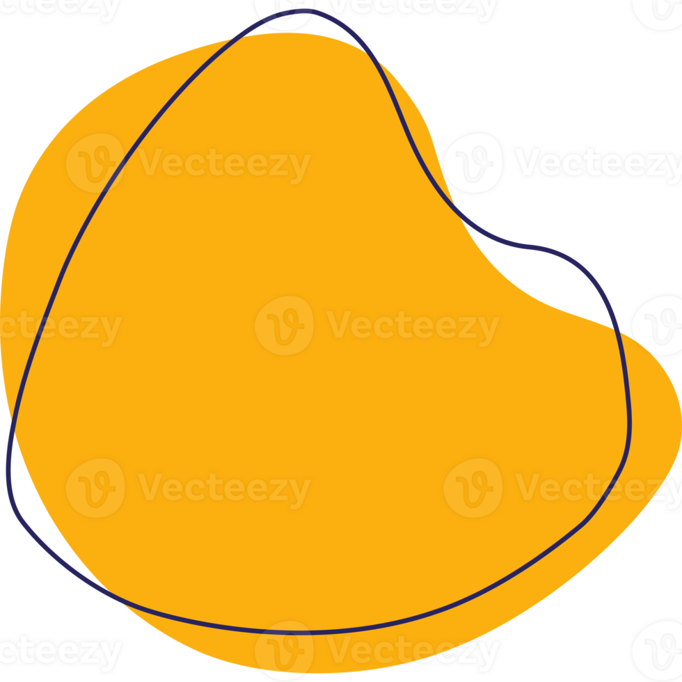 Liquid banner flat style yellow color png