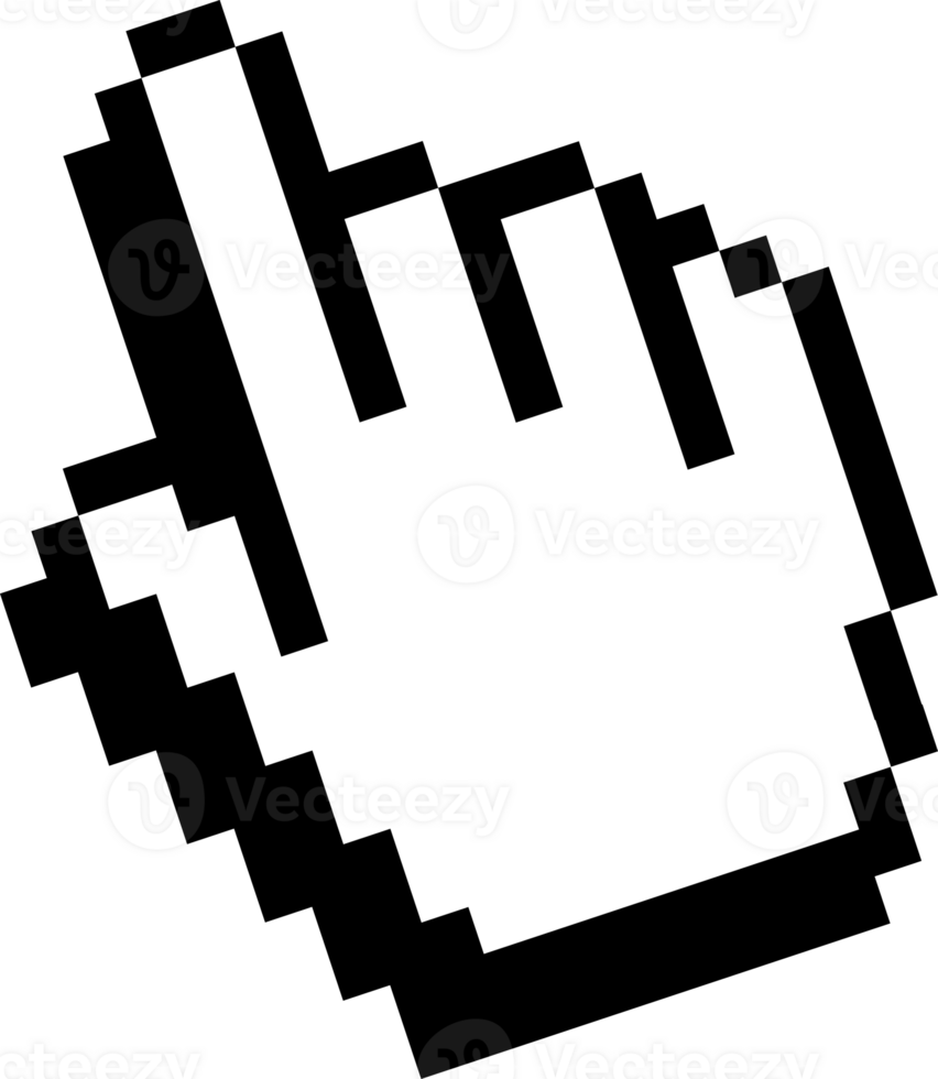 Cursor icon hand flat style white black color png