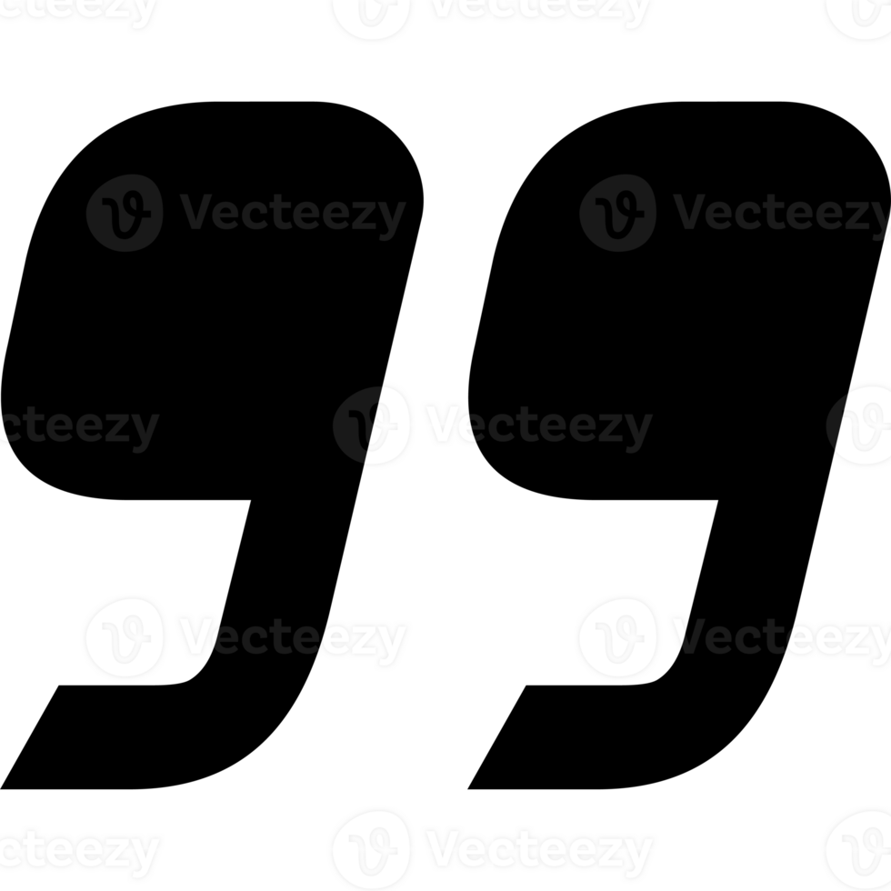 Quotation symbol black color flat style for decoration png