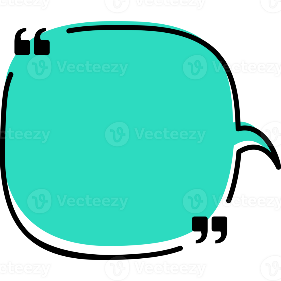 Quote box frame empty green color style for post png