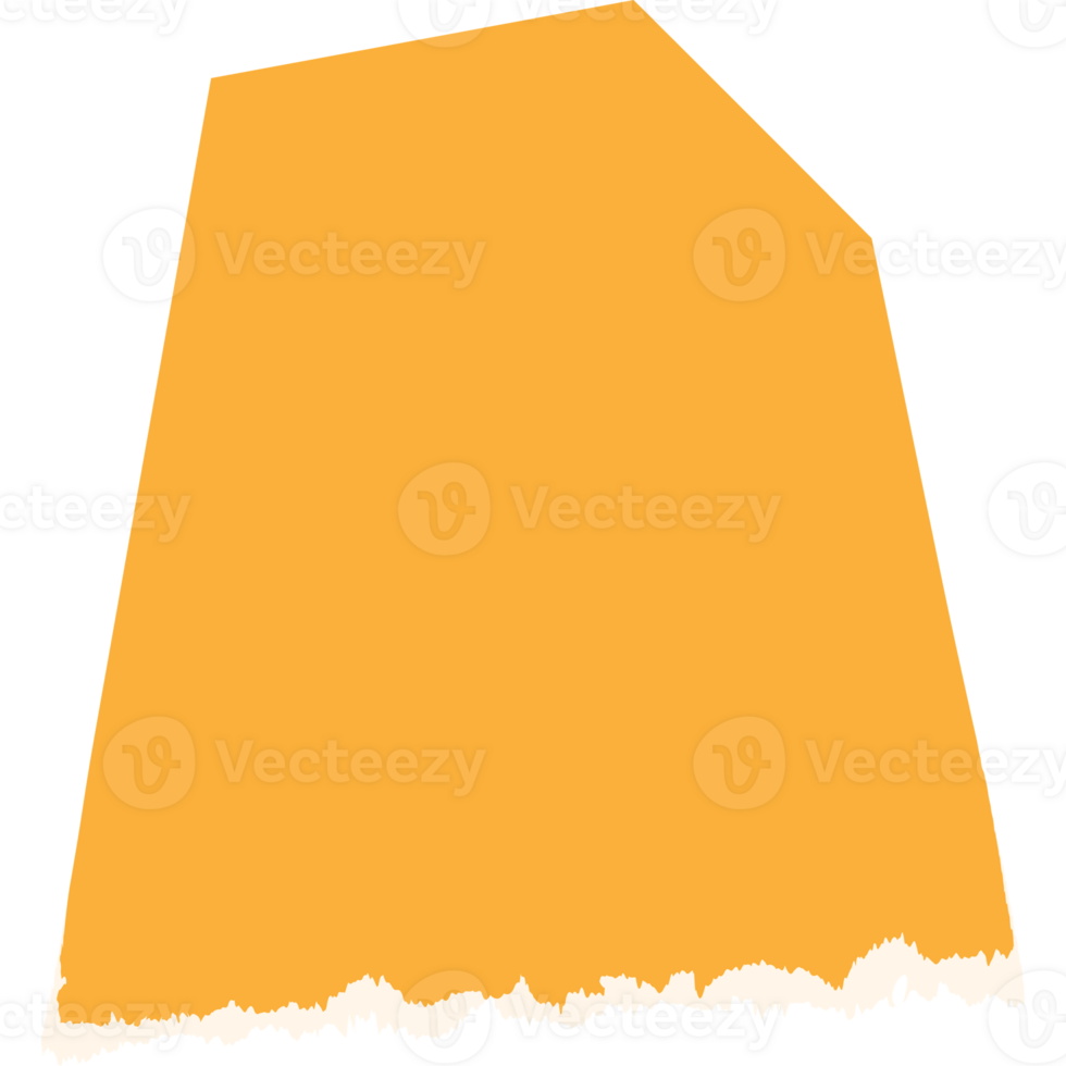 Torn paper scraps yellow color style for website png