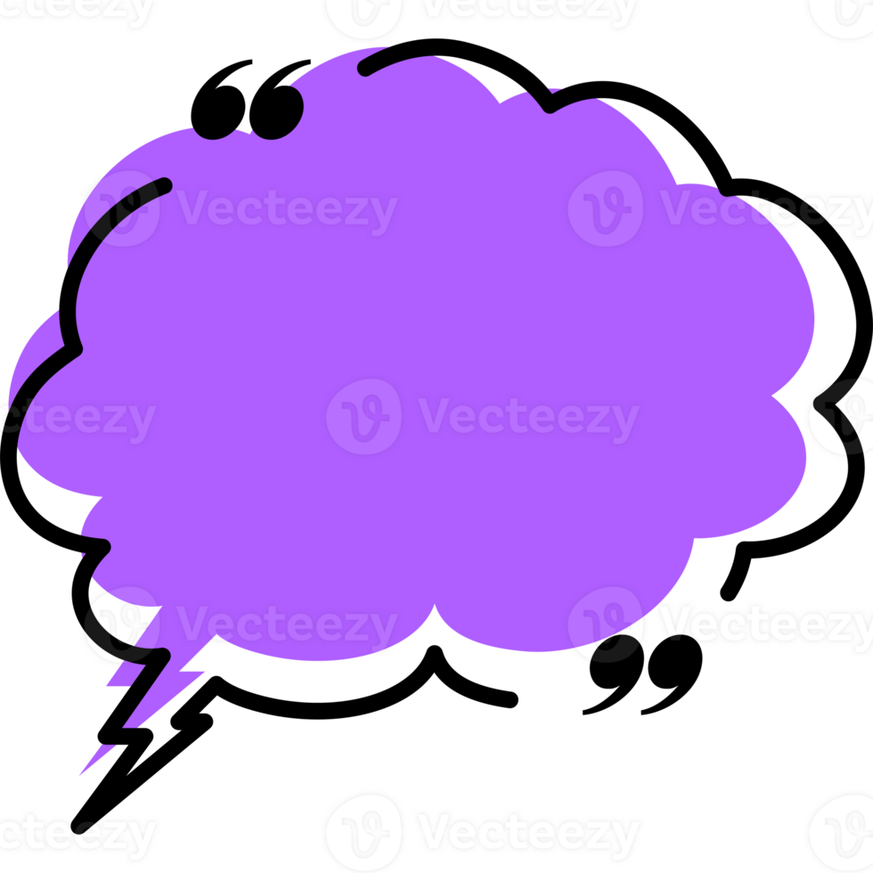 Quote box frame empty purple color style for design project, web site png