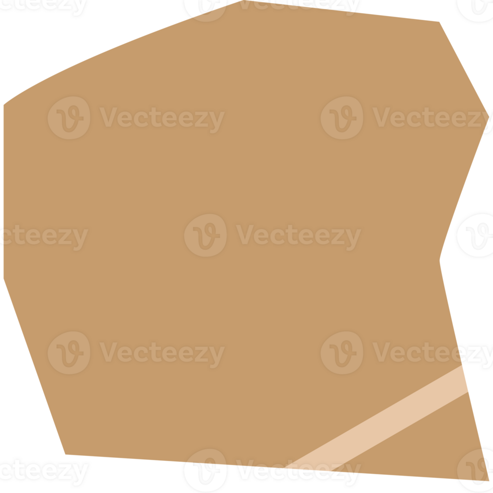 Torn paper scraps brown color style 2 png