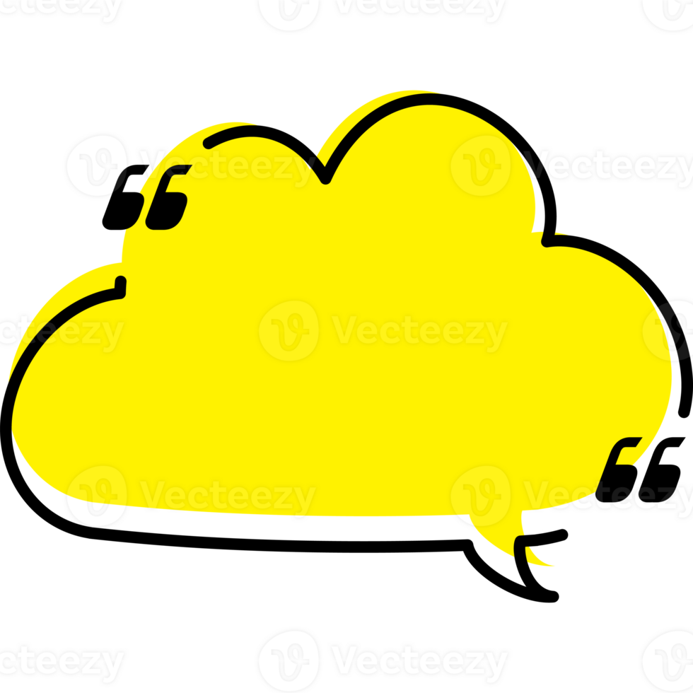 Quote box frame empty style for design project yellow color png